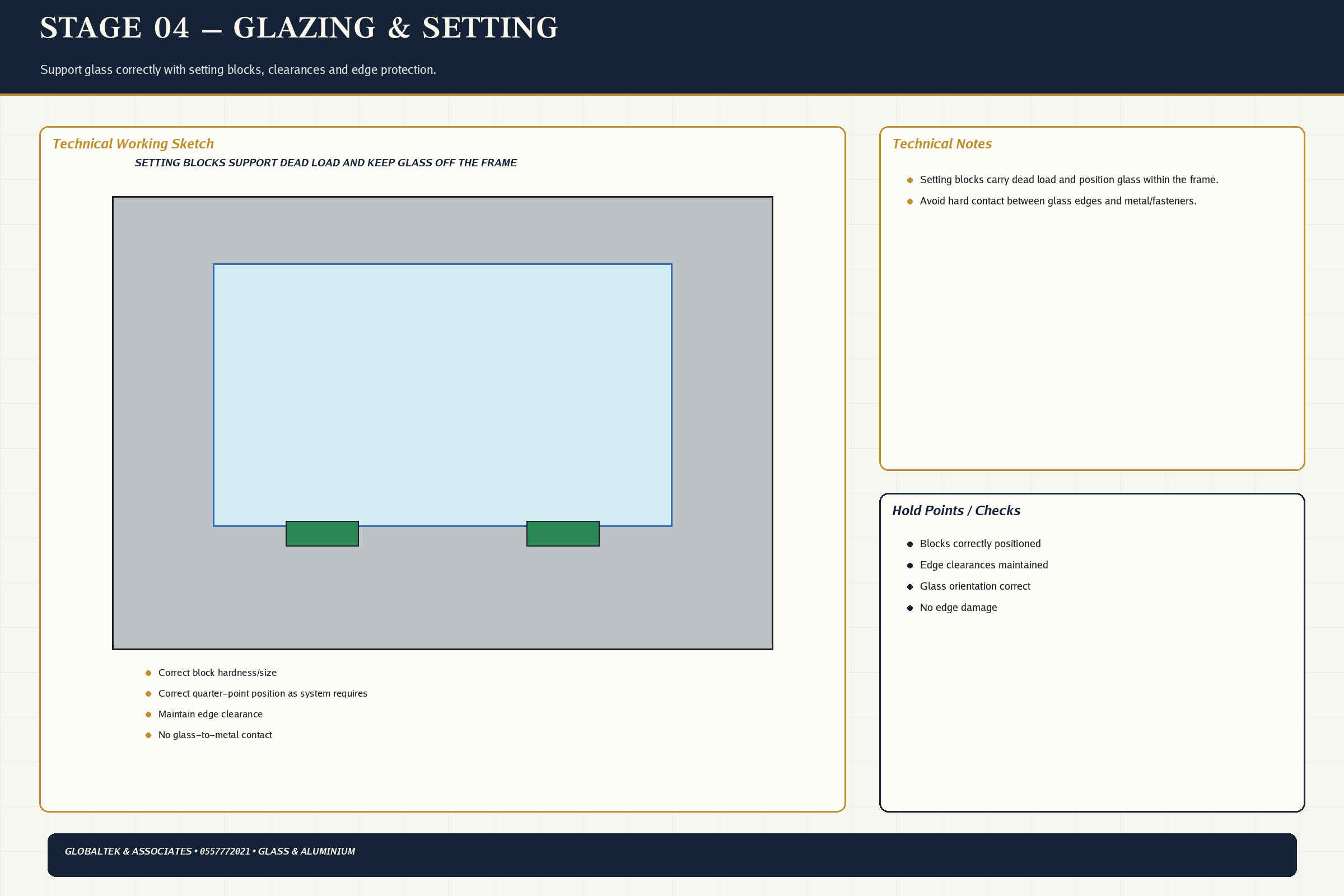 Glazing Setting