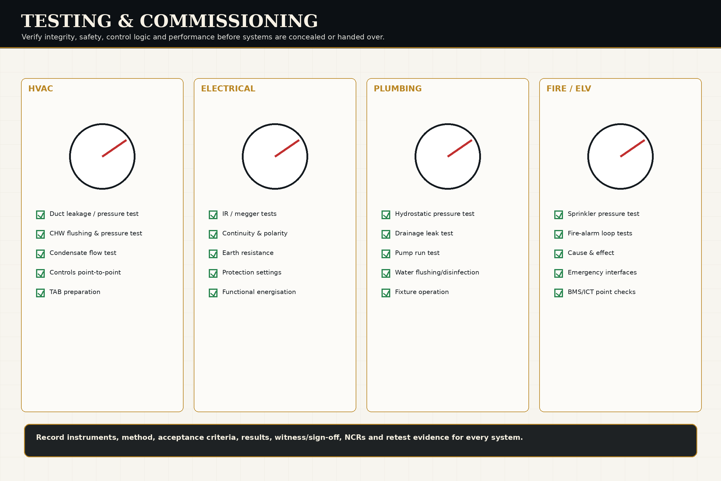 Testing Commissioning