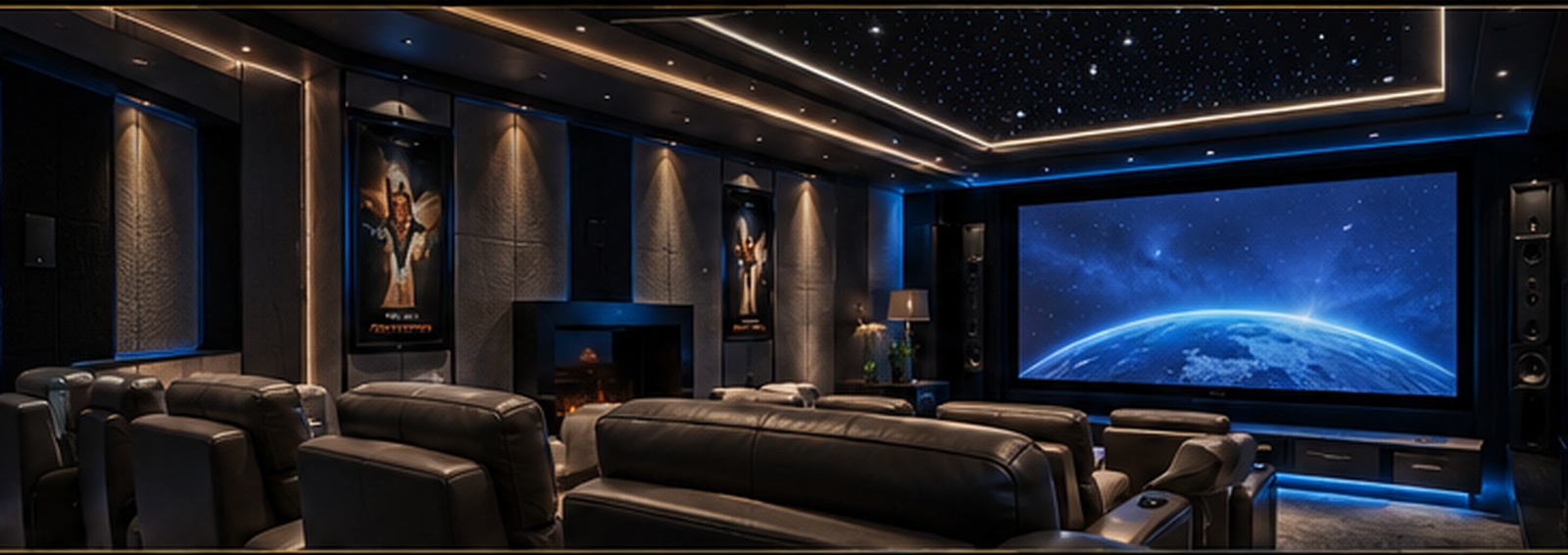 Luxury home cinema interior
