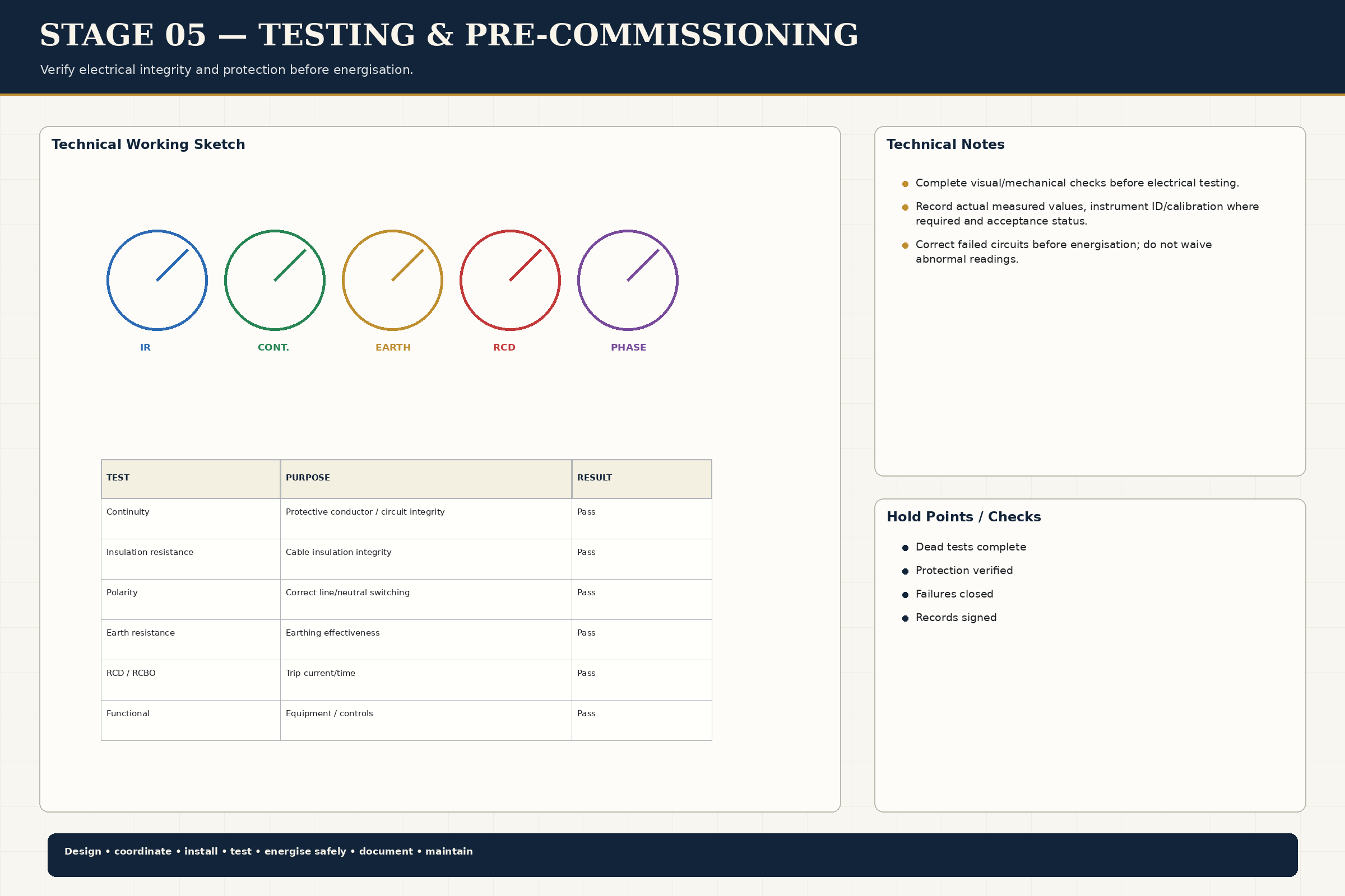 Testing Precommissioning