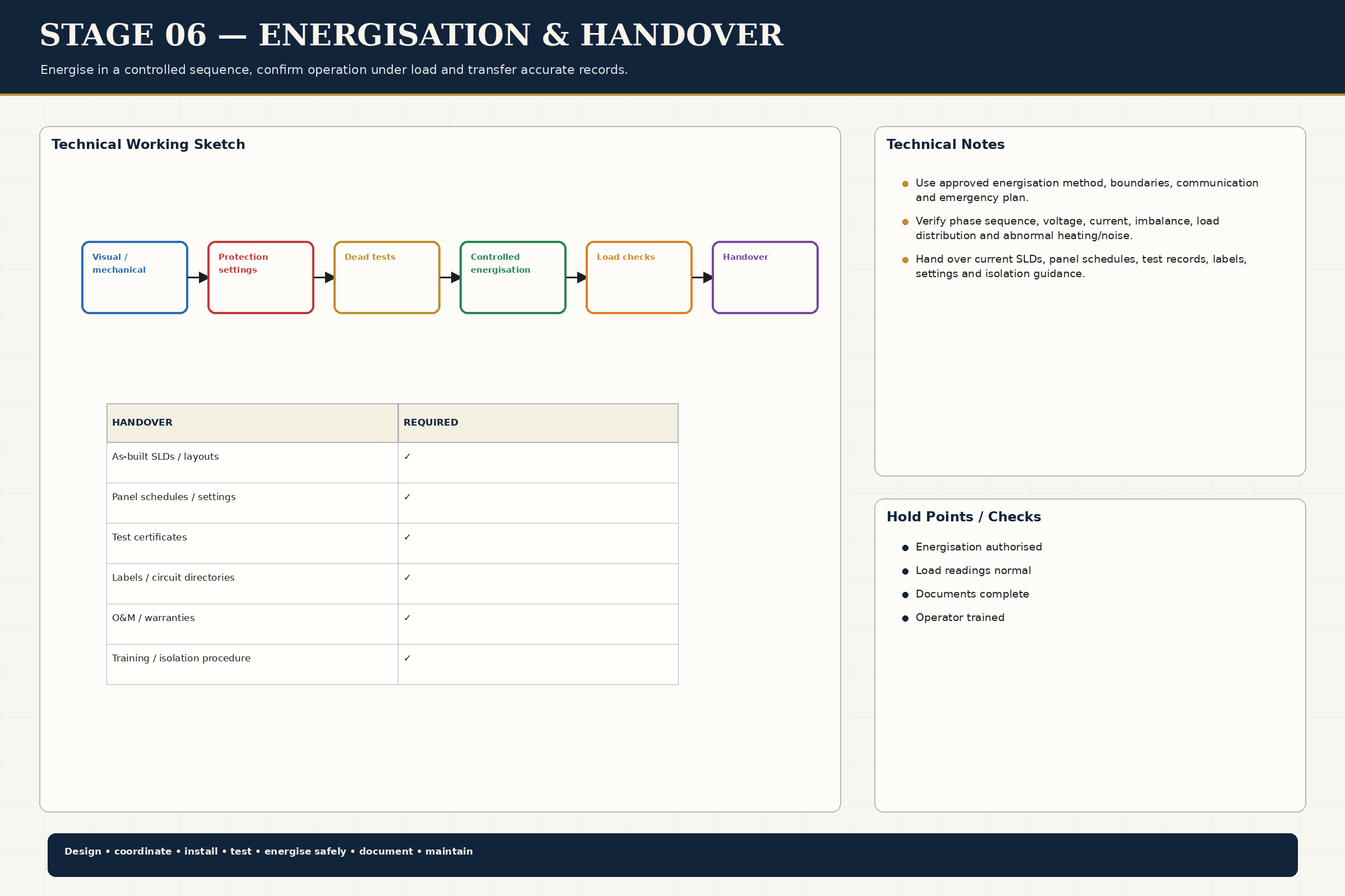 Energisation Handover