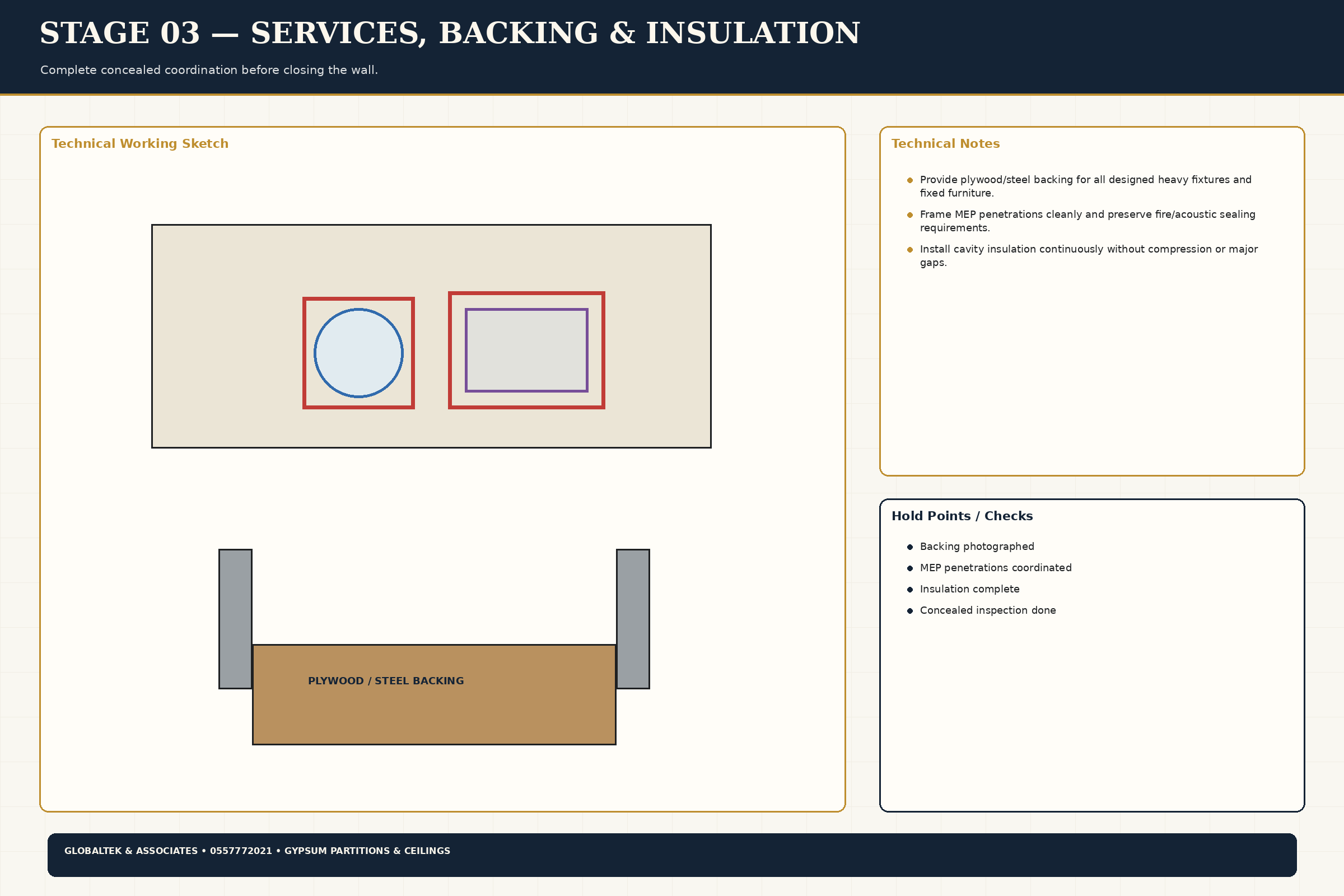 Services Backing Insulation