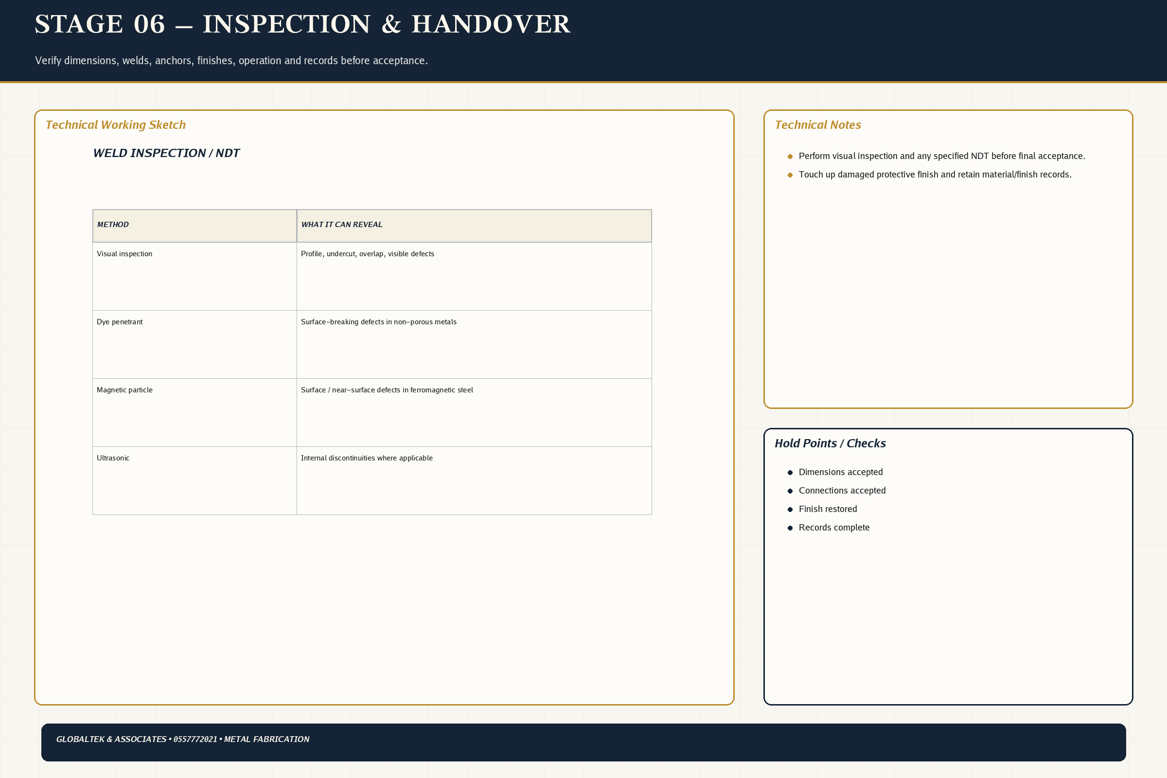 Inspection Handover